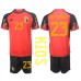 Cheap Belgium Michy Batshuayi #23 Home Football Kit Children World Cup 2022 Short Sleeve (+ pants)